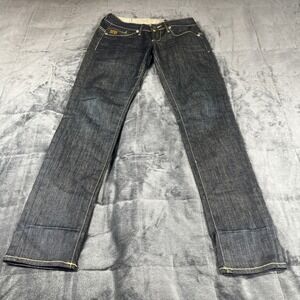 G-Star Midge Skinny‎ Jeans Womens Size 27X32 Dark Blue Distressed Back Strap